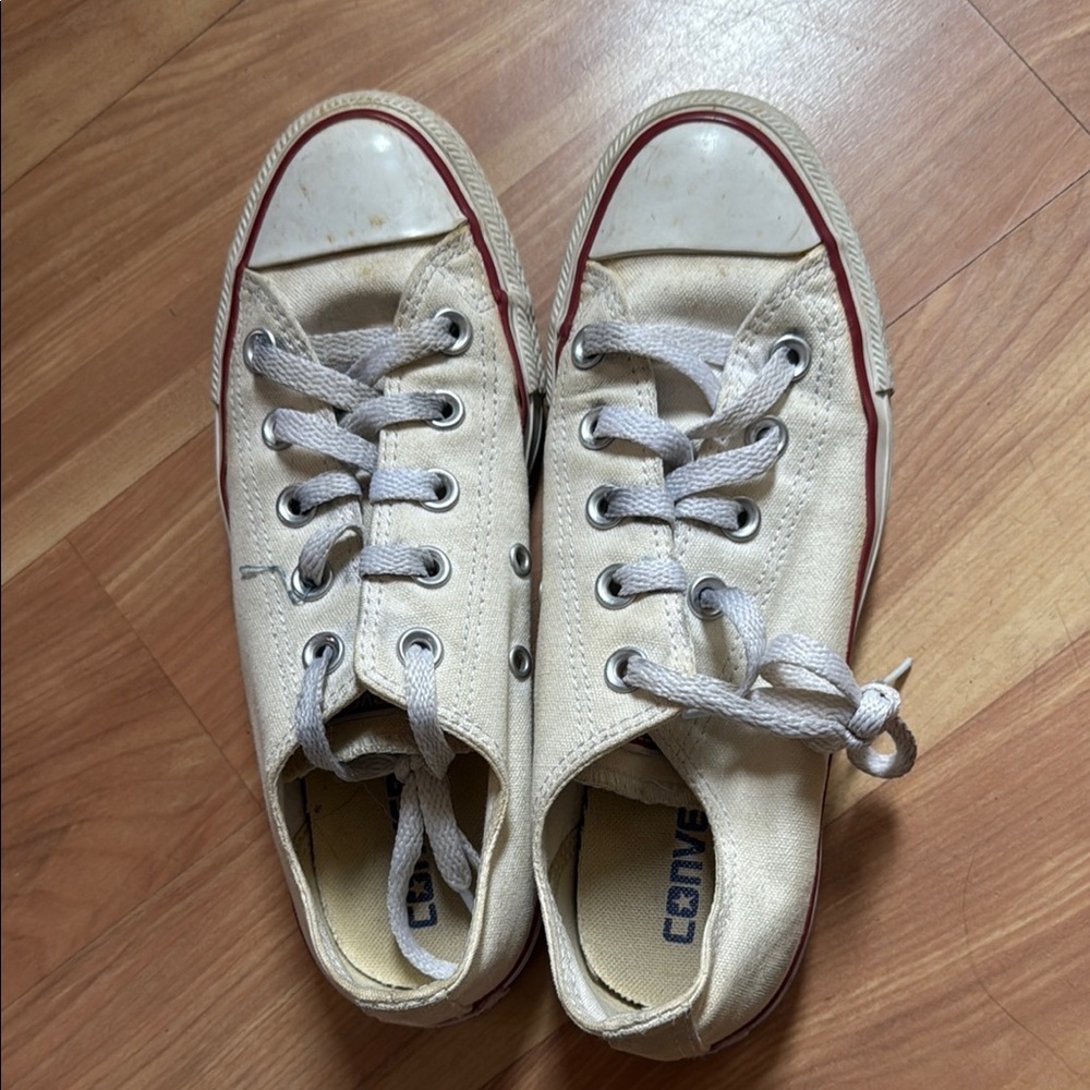 Converse Women's Cream Canvas Sneakers